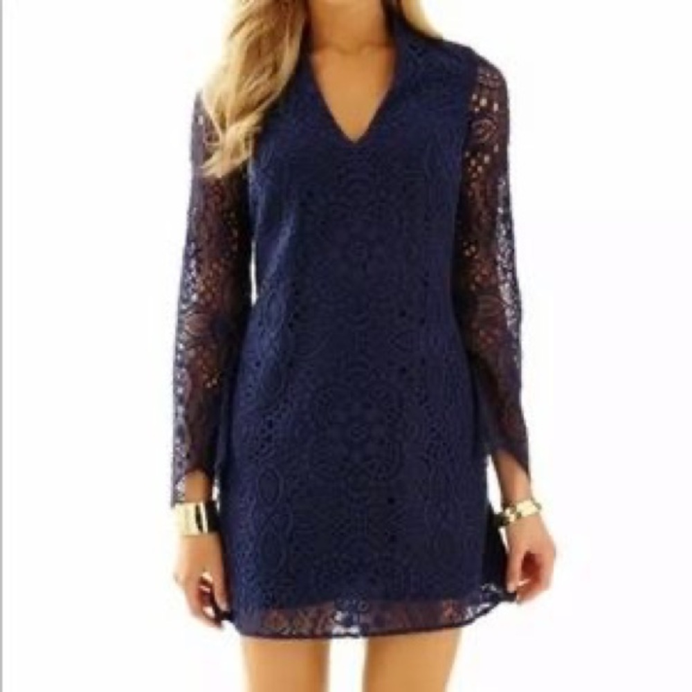 NWOT Lilly Pulitzer Felicity Dress in Navy